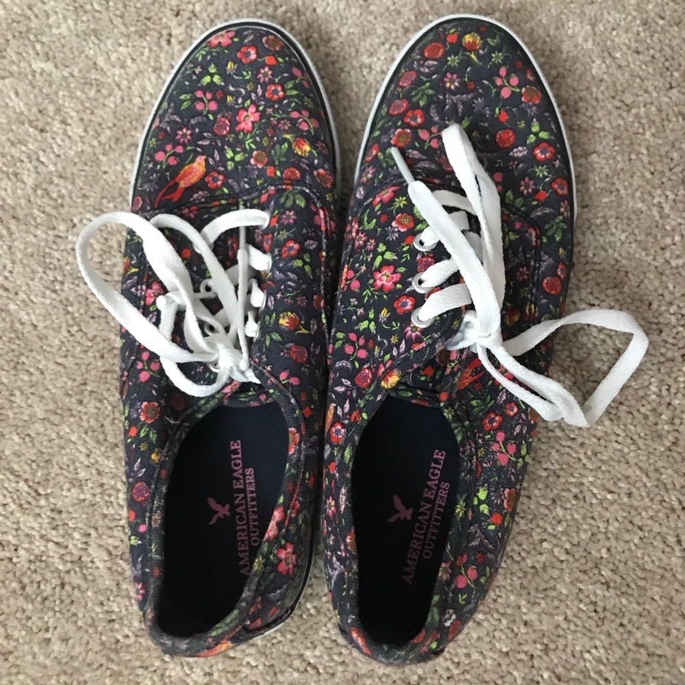 American Eagle Floral Sneaks